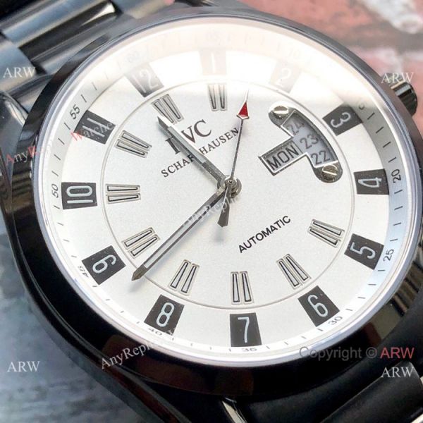 Best Replica IWC Schaffhausen Watch Black Dial Leather Strap Best Replica IWC Schaffhausen Watch Black Dial Leather Strap