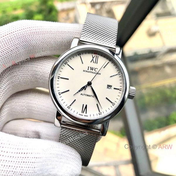 New IWC Portofino Stianless Steel White Face Watch Men New IWC Portofino Stianless Steel White Face Watch Men