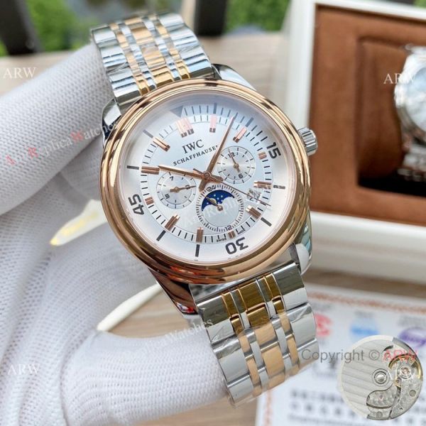 Copy IWC Schaffhausen Moonphase Two Tone Rose Gold Watch Copy IWC Schaffhausen Moonphase Two Tone Rose Gold Watch