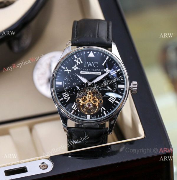 New IWC Schaffhausen Complications Men Watch White Dial Brown Leather Strap New IWC Schaffhausen Complications Men Watch White Dial Brown Leather Strap