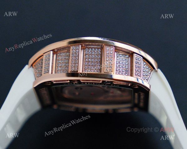 Replica Richard Mille Skull RM052 Rose Gold Diamond Watch Replica Richard Mille Skull RM052 Rose Gold Diamond Watch
