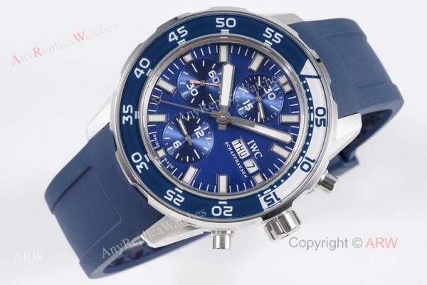 Best Replica IWC Aquatimer Chronograph Blue Watch with Swiss Asia 7750 Best Replica IWC Aquatimer Chronograph Blue Watch with Swiss Asia 7750