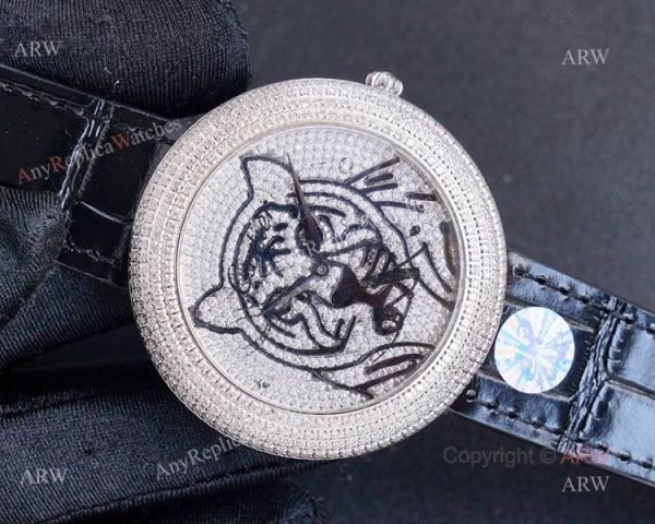 Swiss Grade Cartier Panther Diamonds Cartier Watch Copy Men 44mm Swiss Grade Cartier Panther Diamonds Cartier Watch Copy Men 44mm