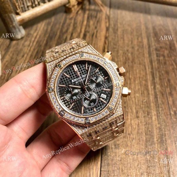 Knockoff Audemars Piguet Royal Oak Full Diamond Watches Gold and Silver Knockoff Audemars Piguet Royal Oak Full Diamond Watches Gold and Silver