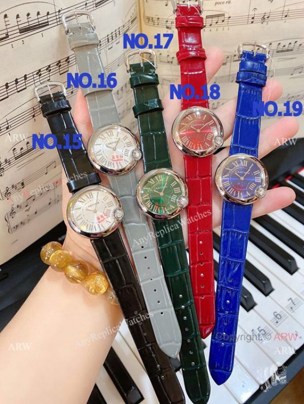 New Copy Cartier Ballon Blanc de Lady Watches Diamond Bezel Leather Strap New Copy Cartier Ballon Blanc de Lady Watches Diamond Bezel Leather Strap