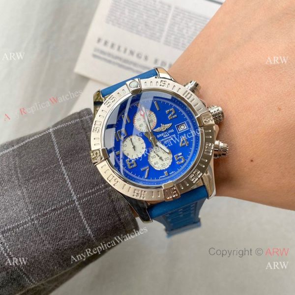 Copy Breitling Super Avenger II 45mm Watch Blue Rubber Strap Copy Breitling Super Avenger II 45mm Watch Blue Rubber Strap