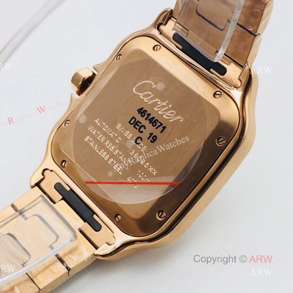 1:1 Copy BV Factory Replica Cartier Santos Rose Gold Watches With SmartLink QuickSwitch Band 1:1 Copy BV Factory Replica Cartier Santos Rose Gold Watches With SmartLink QuickSwitch Band