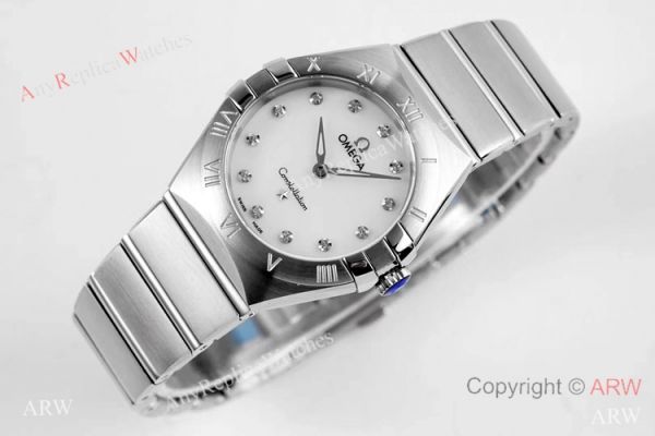 NEW Swiss Copy Omega Constellation Silver Steel Watch 28mm Women NEW Swiss Copy Omega Constellation Silver Steel Watch 28mm Women