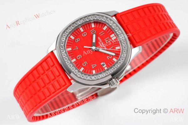 PPF Swiss Copy Patek Philippe Aquanaut Luce Quartz Watch Red Dial PPF Swiss Copy Patek Philippe Aquanaut Luce Quartz Watch Red Dial
