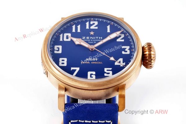Swiss Replica Zenith Pilot Type 20 Extra Special Watch Bronze Case Blue Dial Swiss Replica Zenith Pilot Type 20 Extra Special Watch Bronze Case Blue Dial