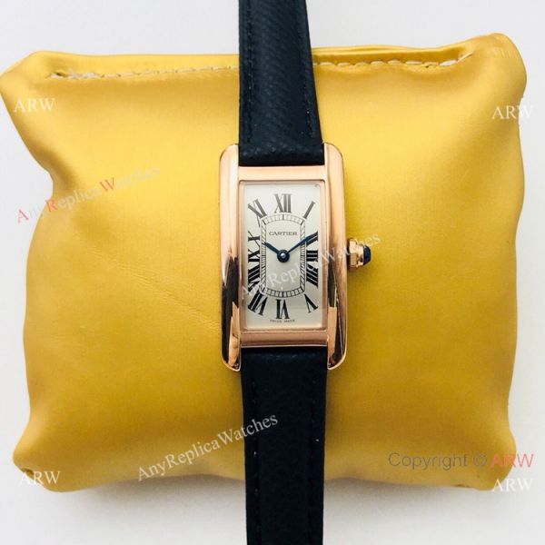2020 Replica Cartier Tank Americaine Swiss Quartz Rose Gold Watches Lady Size 2020 Replica Cartier Tank Americaine Swiss Quartz Rose Gold Watches Lady Size