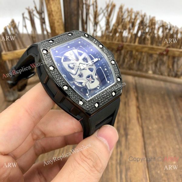 NEW! Copy Richard Mille RM52-06 Mask Watches Rose Gold Skull Diamond Case NEW! Copy Richard Mille RM52-06 Mask Watches Rose Gold Skull Diamond Case