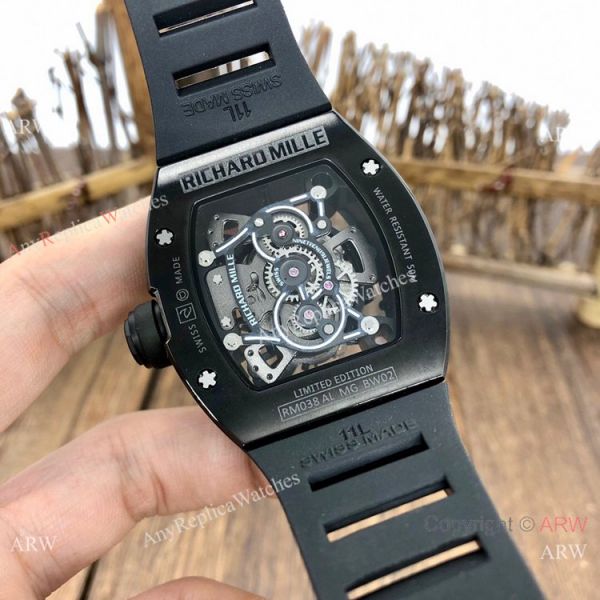 Best Replica Richard Mille RM038 Men Watches Black Steel Best Replica Richard Mille RM038 Men Watches Black Steel