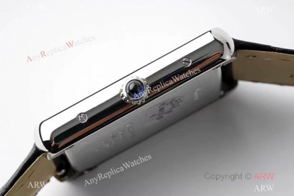 New! Swiss Cartier Tank Solo AF Factory Quartz Watch SS Black Leather Strap New! Swiss Cartier Tank Solo AF Factory Quartz Watch SS Black Leather Strap