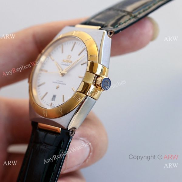 New! Swiss Grade Omega Constellation Gents Watches Green Leahter Strap New! Swiss Grade Omega Constellation Gents Watches Green Leahter Strap