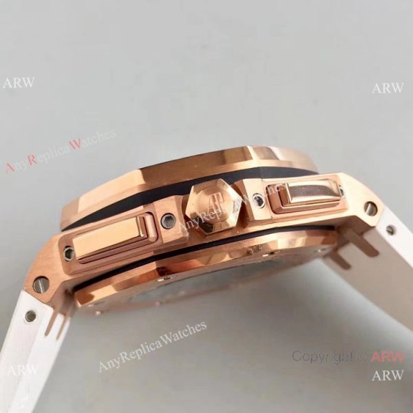 (JF) Replica Audemars Piguet Royal Oak Offshore JF Factory 3126 V2 Chronograph Watch Rose Gold and White (JF) Replica Audemars Piguet Royal Oak Offshore JF Factory 3126 V2 Chronograph Watch Rose Gold and White