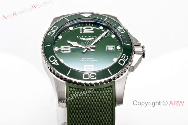 Swiss Grade Copy Longines Hydroconquest Green Rubber Strap Watch Swiss Grade Copy Longines Hydroconquest Green Rubber Strap Watch