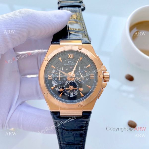 Replica IWC Aquatimer Black and Rose Gold Watches 42mm Replica IWC Aquatimer Black and Rose Gold Watches 42mm