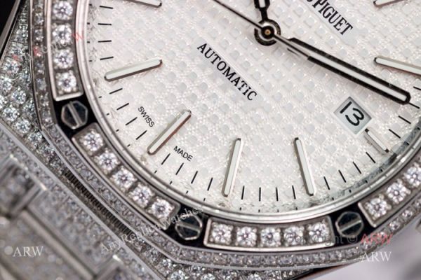 Ref 15400 Audemars Piguet Royal Oak Silver Diamonds Watches For Men Replica Swiss 3120 Ref 15400 Audemars Piguet Royal Oak Silver Diamonds Watches For Men Replica Swiss 3120