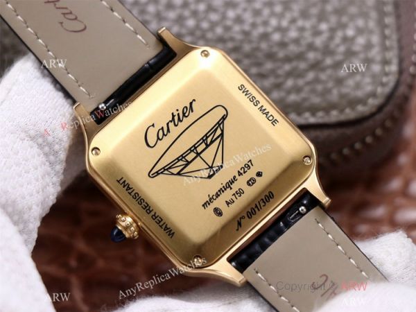 AAA Replica Cartier Santos-Dumont Swiss 9015 Watch All Gold Couple Wrist AAA Replica Cartier Santos-Dumont Swiss 9015 Watch All Gold Couple Wrist
