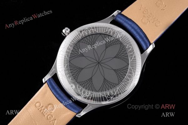 Best Omega De Ville Tr?Sor Ladies Her Time Fake Watch With Blue Fabric Strap Omega 4061 Quartz Movement Best Omega De Ville Tr?Sor Ladies Her Time Fake Watch With Blue Fabric Strap Omega 4061 Quartz Movement