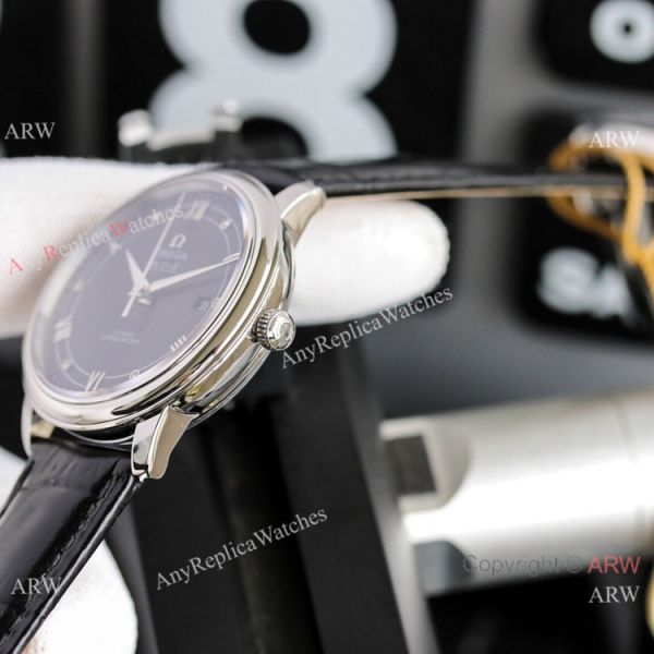 Copy Omega De Ville Prestige Watches SS Gray Dial Automatic Copy Omega De Ville Prestige Watches SS Gray Dial Automatic