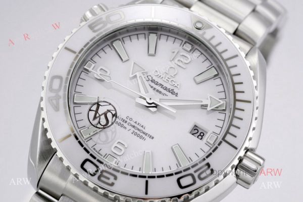 New Omega Seamaster Planet Ocean 600m White Ceramic Ladies Watch VS Factory Replica New Omega Seamaster Planet Ocean 600m White Ceramic Ladies Watch VS Factory Replica
