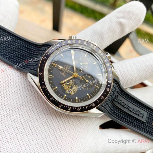 Nice Quality Omega Apollo 11 Chronograph Watches Blue Rubber Strap 2-Tone Nice Quality Omega Apollo 11 Chronograph Watches Blue Rubber Strap 2-Tone