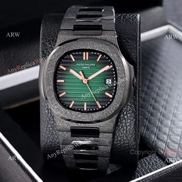 Best Replica Patek Philippe Nautilus Frosted Watch Solid Black 40mm Best Replica Patek Philippe Nautilus Frosted Watch Solid Black 40mm
