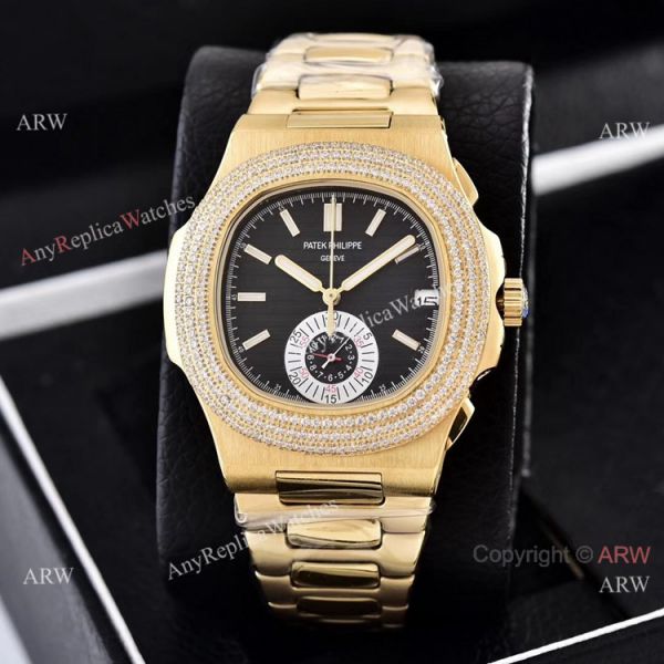 Clone Patek Philippe Nautilus Yellow Gold Diamond Bezel Chronograph Watches Clone Patek Philippe Nautilus Yellow Gold Diamond Bezel Chronograph Watches