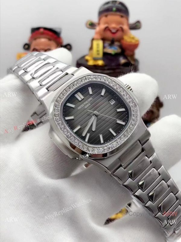 Patek Philippe Nautilus Copy Watch Diamond Bezel Stainless Steel 40mm Patek Philippe Nautilus Copy Watch Diamond Bezel Stainless Steel 40mm