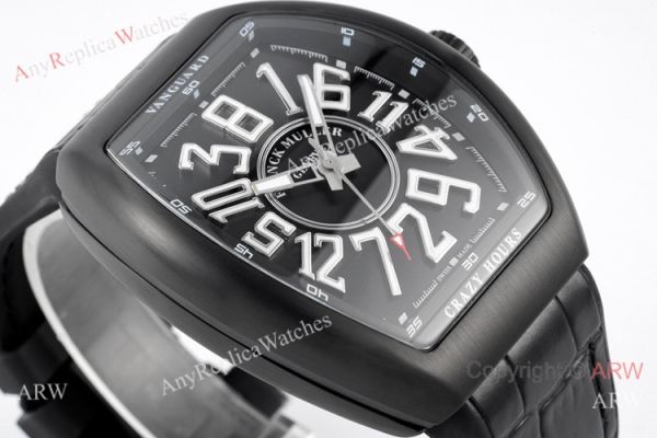 ABF Swiss Grade Franck Muller Vanguard V45 CRAZY HOUR Watch All Black ABF Swiss Grade Franck Muller Vanguard V45 CRAZY HOUR Watch All Black