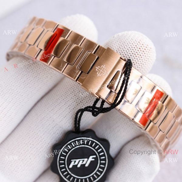 Swiss Copy Patek Philippe Nautilus PPF Factory Cal324 Watch Gray Gradient Dial Rose Gold Swiss Copy Patek Philippe Nautilus PPF Factory Cal324 Watch Gray Gradient Dial Rose Gold