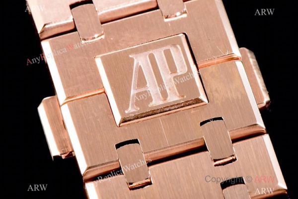 Grade 1A Copy Audemars Piguet Royal Oak JF v5 Cal.3120 Rose Gold Black Dial Watch 41mm Grade 1A Copy Audemars Piguet Royal Oak JF v5 Cal.3120 Rose Gold Black Dial Watch 41mm
