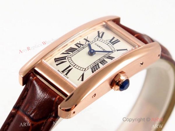Grade 1A Replica Cartier Tank Americaine Quartz Watch Rose Gold Women Grade 1A Replica Cartier Tank Americaine Quartz Watch Rose Gold Women