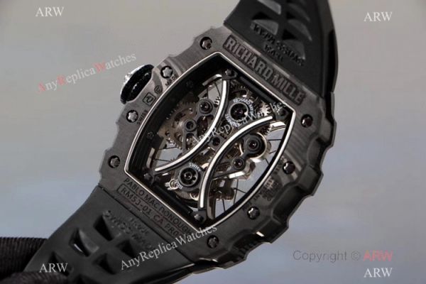 KV Factory Richard Mille RM53-01 Tourbillon Pablo Mac Donough Watch TPT Carbon Rubber Strap KV Factory Richard Mille RM53-01 Tourbillon Pablo Mac Donough Watch TPT Carbon Rubber Strap