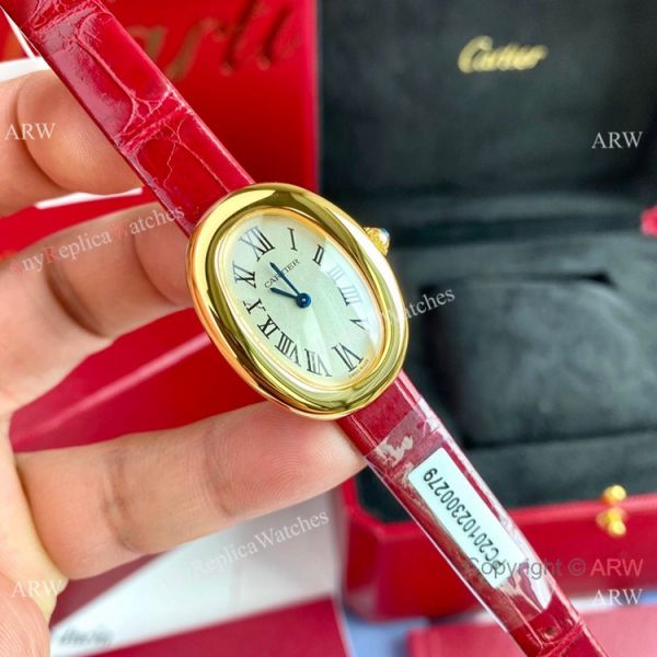 New Copy Cartier Baignoire Sapphire Glass Watch Small Size New Copy Cartier Baignoire Sapphire Glass Watch Small Size