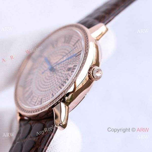 TW Swiss Relica Cartier Ronde Solo de Cartier Iced Out Watch Full Diamond Dial Roman Markers TW Swiss Relica Cartier Ronde Solo de Cartier Iced Out Watch Full Diamond Dial Roman Markers