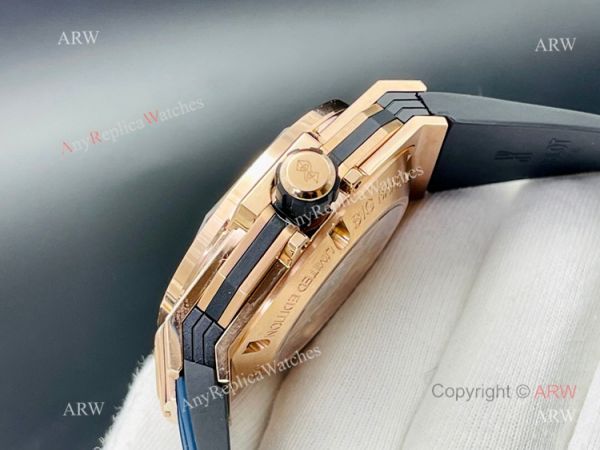 Replica Hublot Big Bang Watch Hublot Sang Bleu 45mm Rose Gold Blue Rubber Straps Replica Hublot Big Bang Watch Hublot Sang Bleu 45mm Rose Gold Blue Rubber Straps