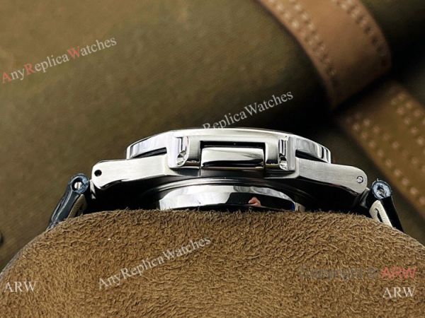 (PF Factory) Swiss Replica Patek Philippe Nautilus Moonphase Watch Black Dial Black Leather Strap (PF Factory) Swiss Replica Patek Philippe Nautilus Moonphase Watch Black Dial Black Leather Strap