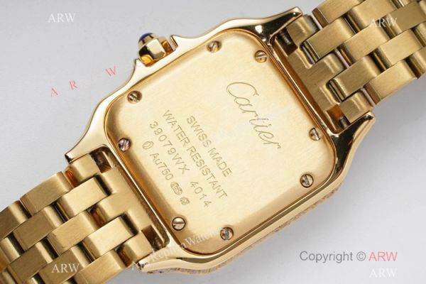 AC Factory Swiss Copy Panthere De Cartier Watch 27mm Yellow Gold Diamond AC Factory Swiss Copy Panthere De Cartier Watch 27mm Yellow Gold Diamond
