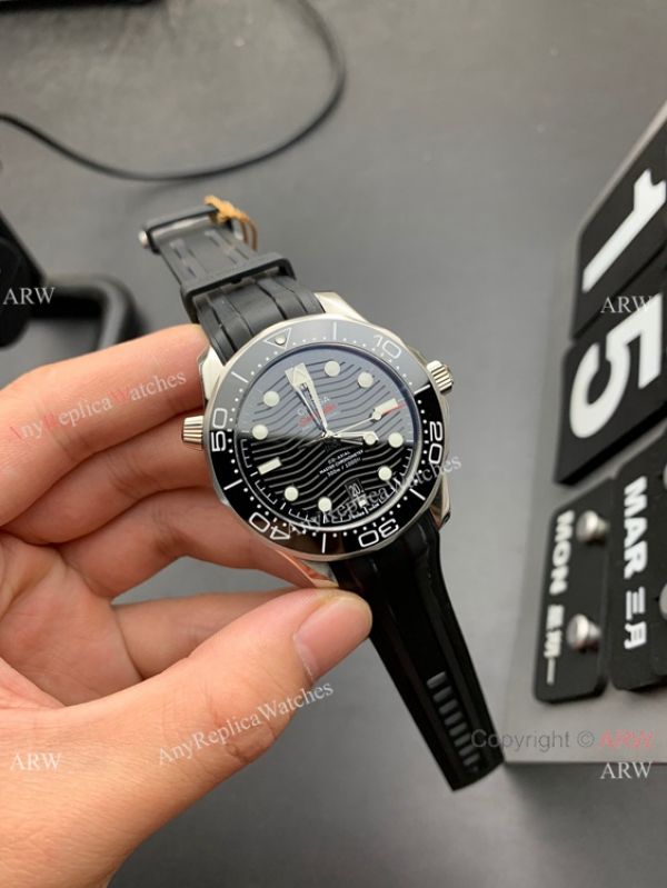VS Factory Omega Seamaster Diver 300m VS 8800 Watch Black Rubber Strap Black Dial VS Factory Omega Seamaster Diver 300m VS 8800 Watch Black Rubber Strap Black Dial