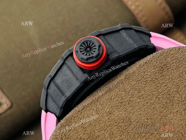 RM Factory Swiss Richard Mille RM 35-02 Rafael Nadal Watch Carbon NTPT Case Pink Rubber Strap RM Factory Swiss Richard Mille RM 35-02 Rafael Nadal Watch Carbon NTPT Case Pink Rubber Strap