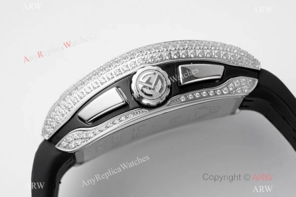 Swiss Grade 1 Replica Franck Muller Vanguard Yachting V45 Seagull 7750 Watch Diamond Case Black Dial Swiss Grade 1 Replica Franck Muller Vanguard Yachting V45 Seagull 7750 Watch Diamond Case Black Dial