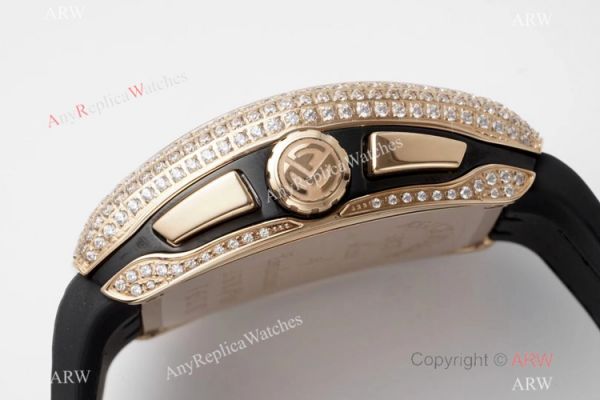 Swiss Grade One Copy Franck Muller Vanguard Yachting V45 Seagull 7750 Watch Rose Gold Diamond Case Swiss Grade One Copy Franck Muller Vanguard Yachting V45 Seagull 7750 Watch Rose Gold Diamond Case