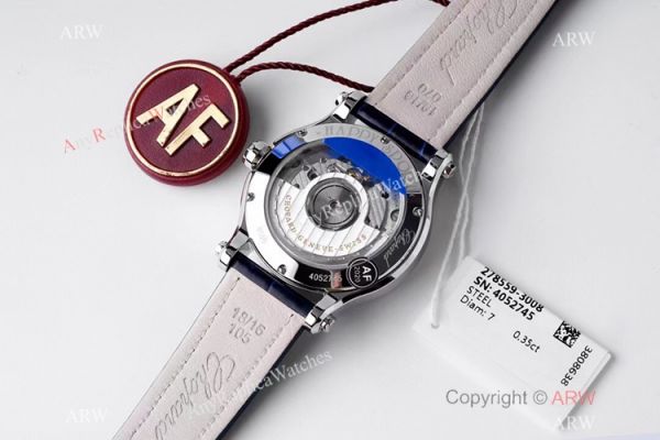 AF Factory 1:1 Best Edition Chopard Happy Sport Diamonds Watch Blue Dial 36mm AF Factory 1:1 Best Edition Chopard Happy Sport Diamonds Watch Blue Dial 36mm