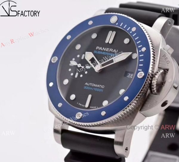 New 2021 Panerai PAM 1209 Submersible Azzurro Blue 42mm Watch VSF Panerai New 2021 Panerai PAM 1209 Submersible Azzurro Blue 42mm Watch VSF Panerai