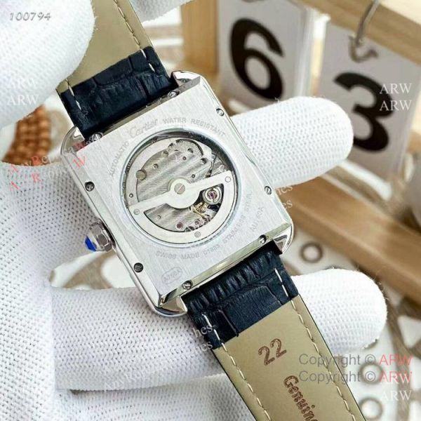 Replica Cartier Tank Moonphase Watches Leather Strap Replica Cartier Tank Moonphase Watches Leather Strap