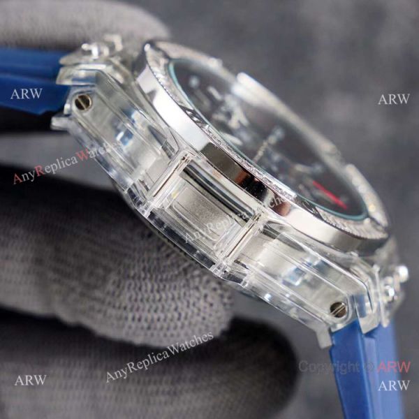 2021 Replica Hublot Big Bang Unico Sapphire Watch Diamond Bezel Blue Rubber Strap 2021 Replica Hublot Big Bang Unico Sapphire Watch Diamond Bezel Blue Rubber Strap