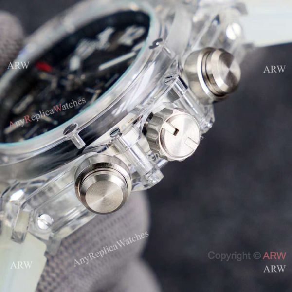 2021 New Hublot Unico Sapphire Transparent Chronograph Watch Black Inner 2021 New Hublot Unico Sapphire Transparent Chronograph Watch Black Inner